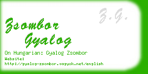 zsombor gyalog business card